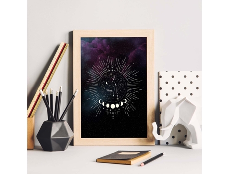 Póster NACNIC con La Constelación Tauro. Poster con Símbolo do Zodiaco en y Fondo do Cielo Estrellado