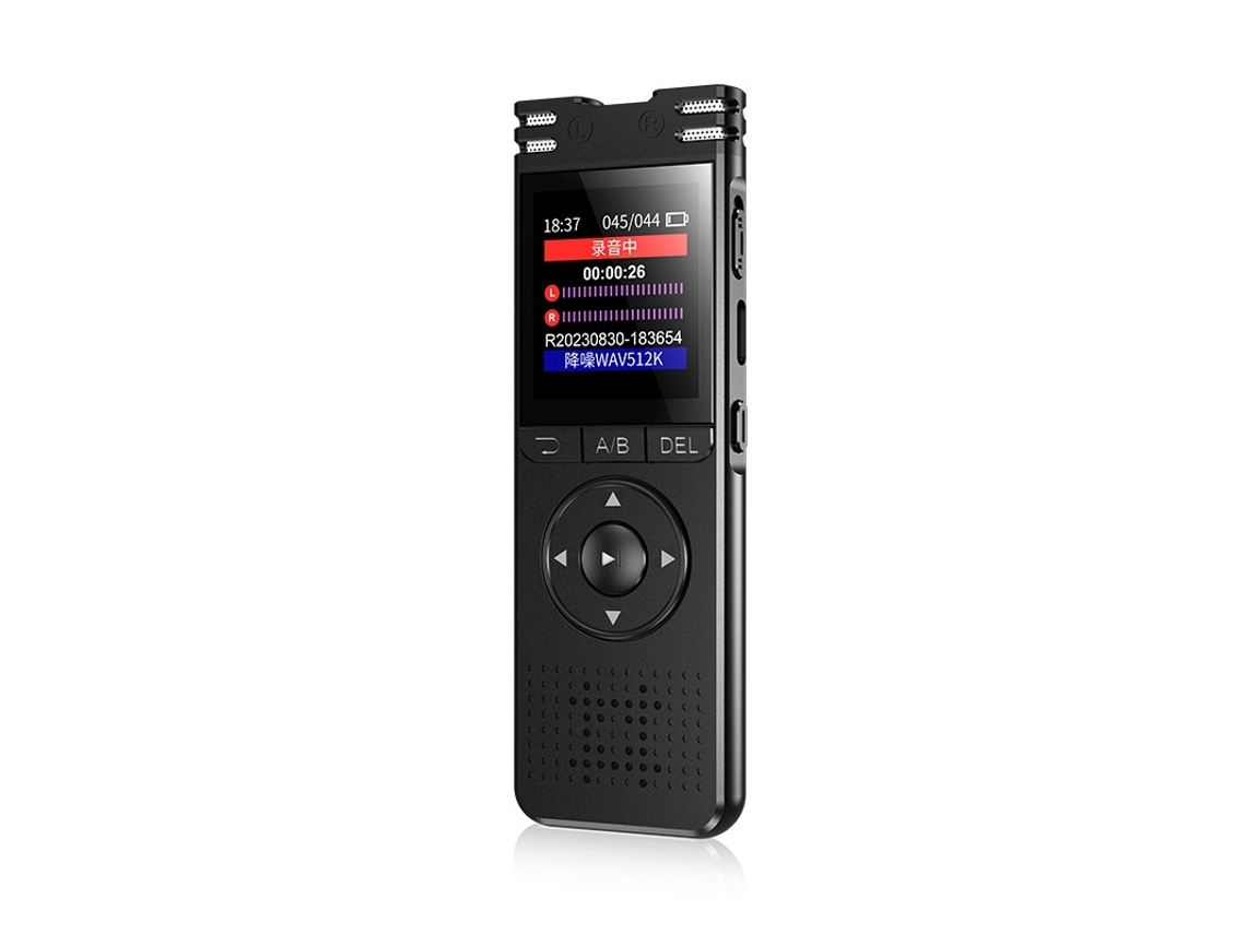 Grabadora de voz activada por voz de 64 GB con reproducción para conferencias y reuniones Monitor de grabación Contraseña de entrada de línea Negro YEMAESRE