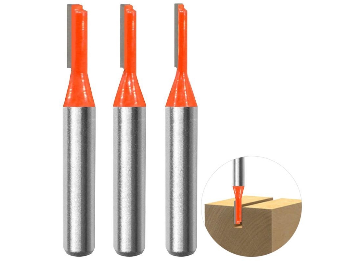 2026-set De 3 Brocas Rectas Para Fresadora, 8mm Mango, 3/4/5mm, Cuchillas De Carburo Para Carpintería Y Grabado
