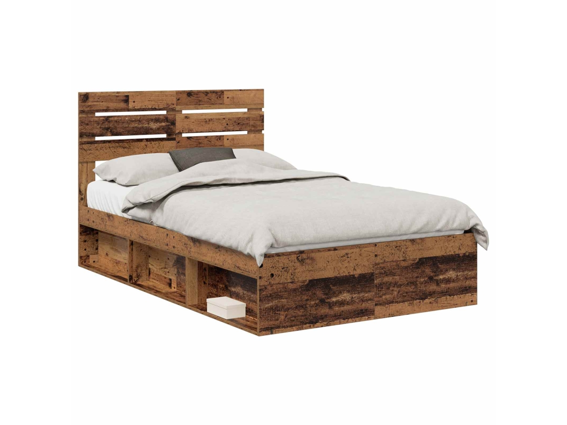 Maison Exclusive - Estructura De Cama Con Cabecera Madera Vieja 120 X 200 Cm