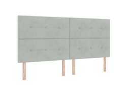 Maison Exclusive - Cabecero Led Con Tiras Led Manual Gris Claro 200 Cm Terciopelo