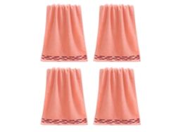Toalla de Baño NEVEANCE Adultos Alta Absorción Algodón Rosa (34x75cm)