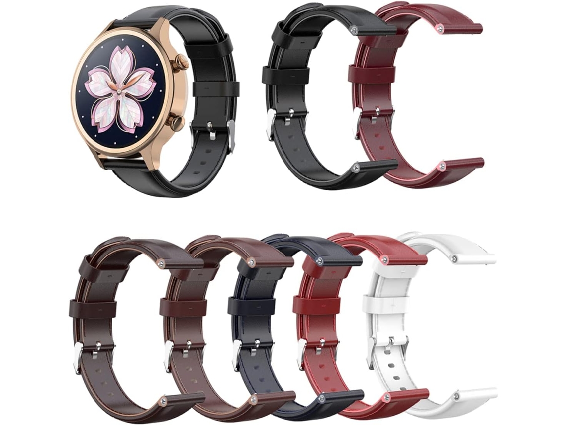 Elegante y sofisticada correa de reloj de cuero en forma de T. Gokoco