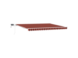 Maison Exclusive - Toldo Retráctil Naranja Y Marrón 450 X 300 Cm Tela Y Acero