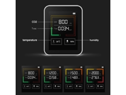 Detector Inteligente De Co2, Tvoc, Temperatura Y Humedad Con Pantalla Grande, Portátil Para Uso Doméstico.