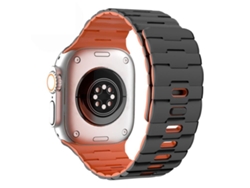 Correa magnética de silicona con un solo pasador y estampado de caballo para Apple Watch de 46/49/45/44 mm FWINL