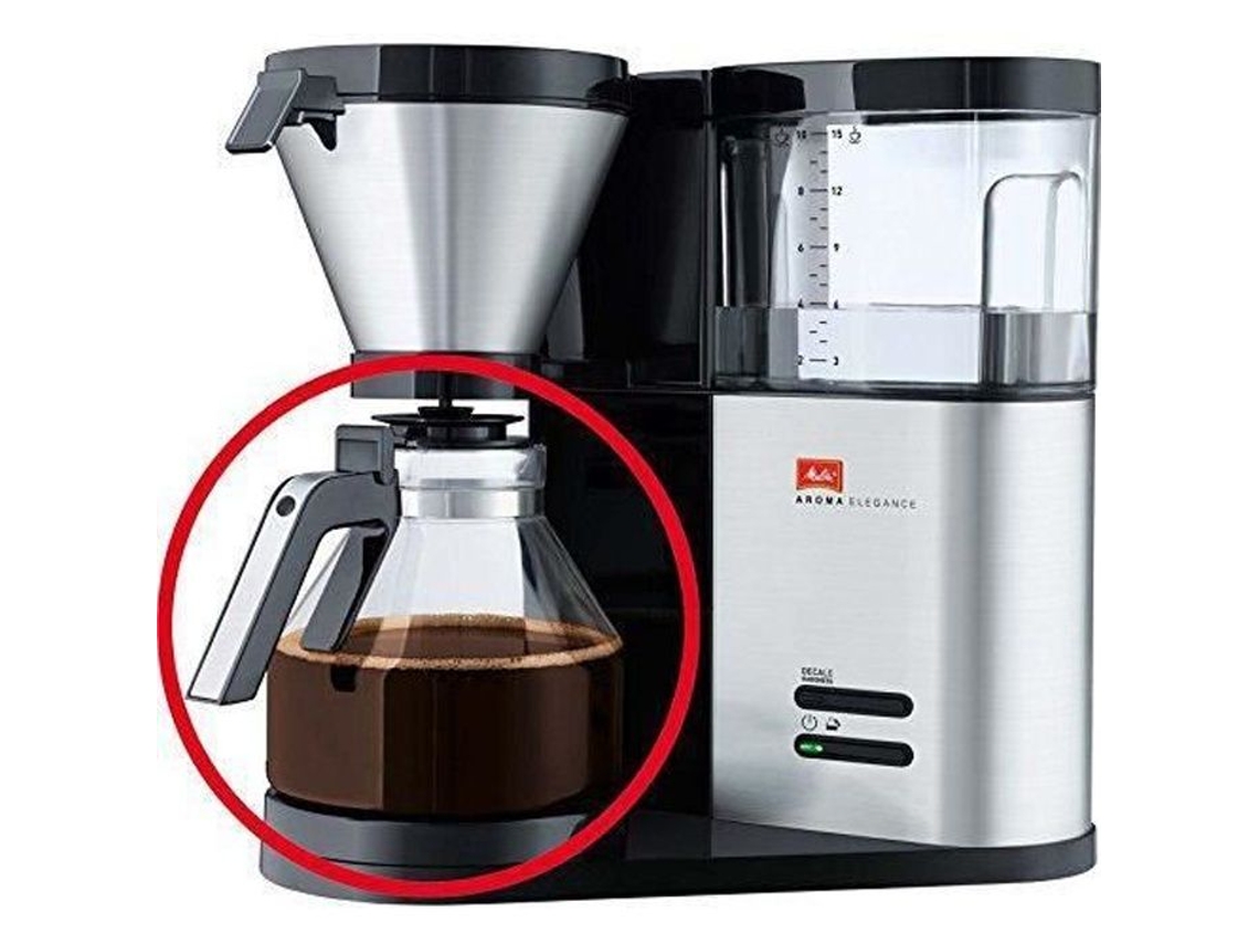 Jarra De Café Melitta Aroma Elegance 10 Tazas Negro/acero Cepillado 21x15,6x16,3 Cm