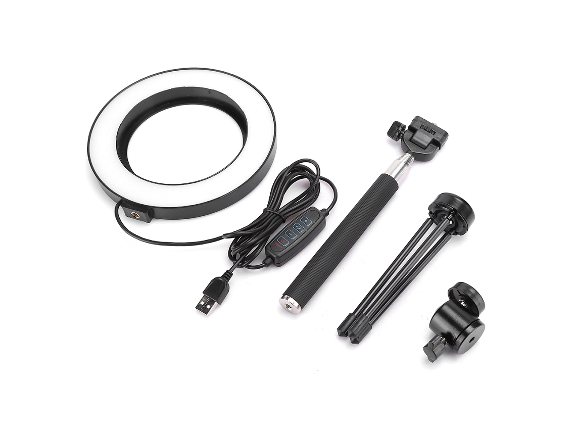Luz De Relleno Anular (luz De Relleno De 16 Cm Con Soporte Telescópico Para Transmisión En Vivo)