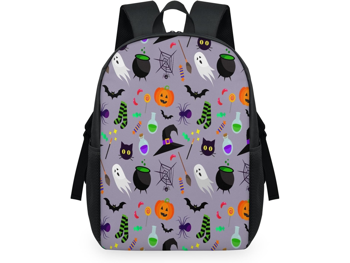 Mochila Tropicallife Temática Halloween Para Niños Niñas Hombres Mujeres Mochila Escolar Informal Portátil
