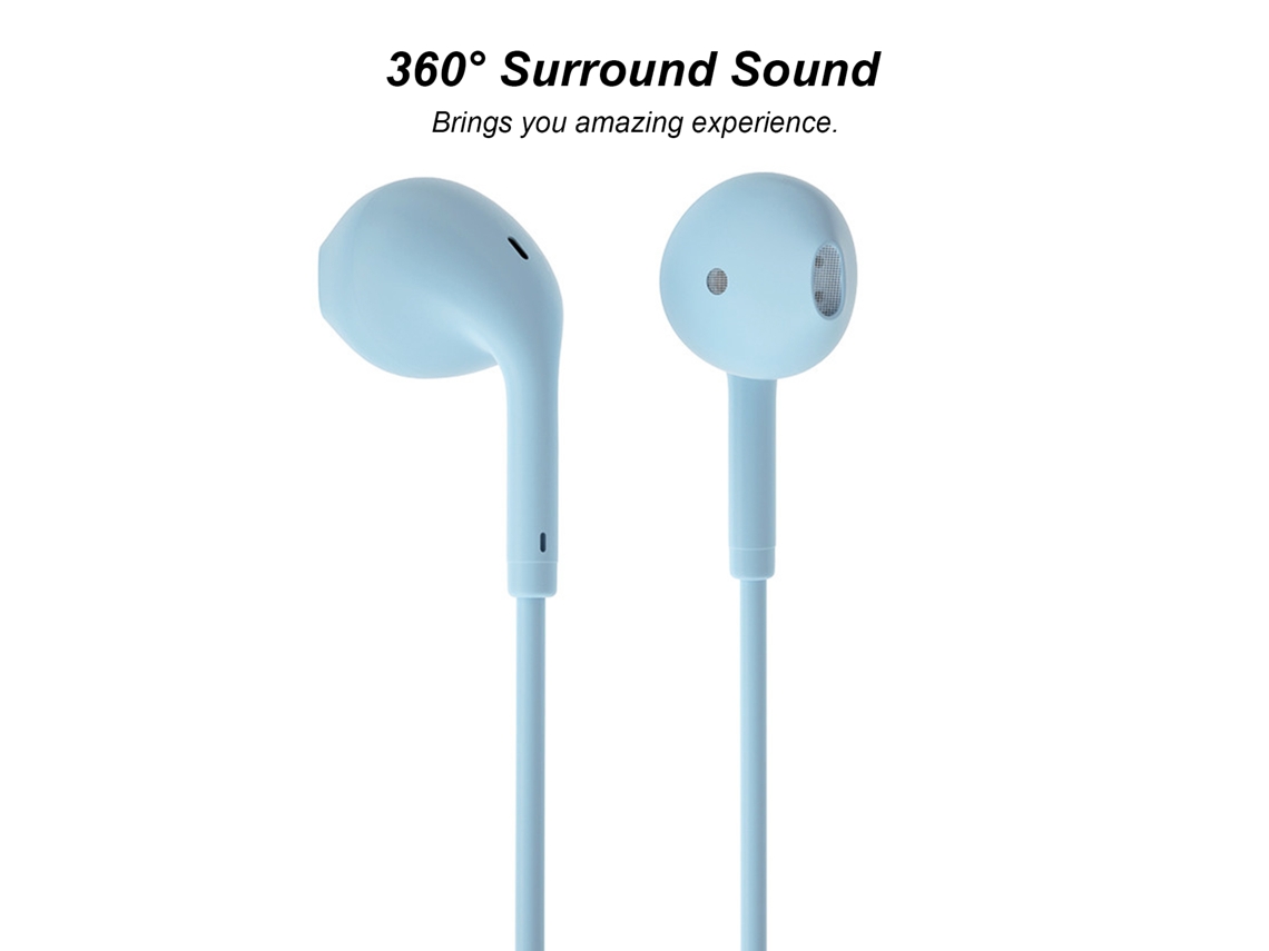 Auriculares Con Cable Universales U88 Con Micrófono, Color Liso, Diseño Moderno, Conector De 3,5 Mm, Control