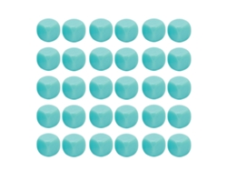 2026-30pcs Set De Dados En Blanco Diy De 6 Caras Con Esquinas Redondeadas Para Juegos De Mesa Y Aprendizaje Matemático Azul Claro