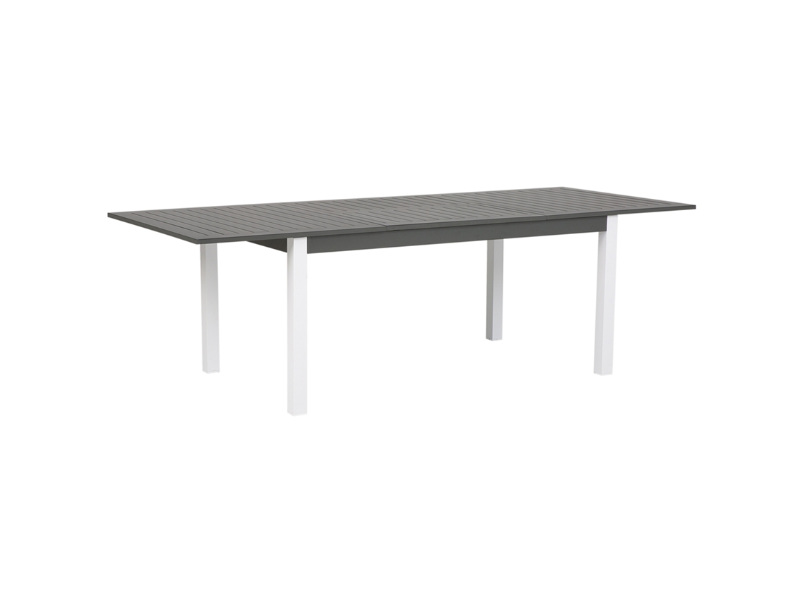 Mesa de jardín BELIANI Pancole de Aluminio Gris 100x248x75