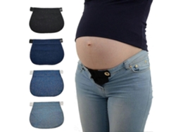 Conjunto de 4 cinturones de mezclilla, extensor ajustable, elástico para pantalones de maternidad, GOKOCO Elastic