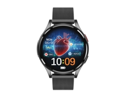 Reloj inteligente con llamadas Bluetooth, reproducción de música, notificaciones, alertas y monitorización de ECG (negro) Yizhood