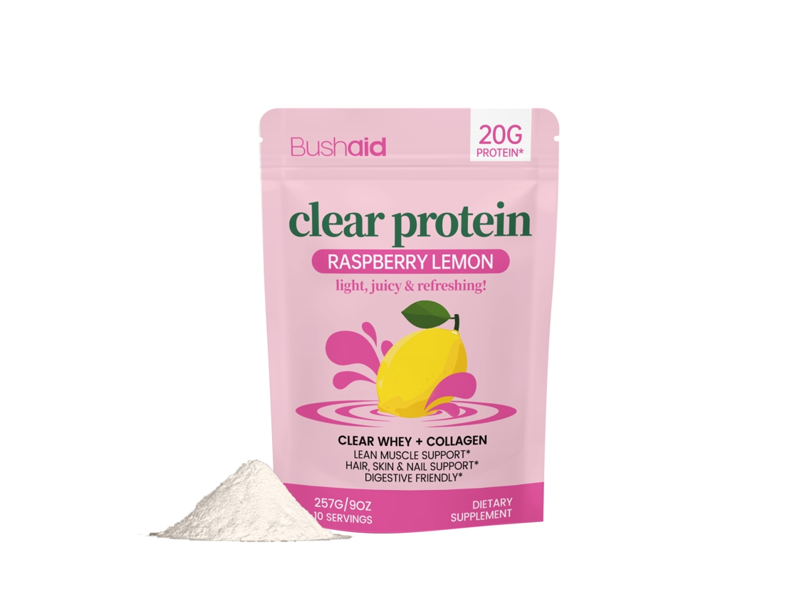El polvo de proteína Busaid nutre la piel y el cabello.