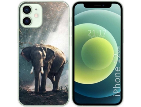 Carcasa iPhone 12 Mini (5.4) TUMUNDOSMARTPHONE Elefante Multicolor