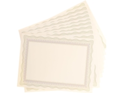 10 Hojas De Papel A4 En Blanco Para Certificados Y Diplomas Escolares