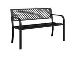 Banco De Jardín VIDAXL Negro Acero (119x52x76 cm)