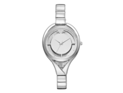 Reloj De Pulsera Sencillo De Aleación De Plata Para Mujer, Reloj De Cuarzo Personalizado Y A La Moda Para Mujer.