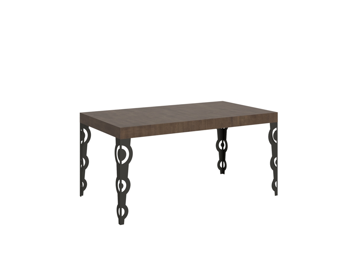 Mesa de Comedor ITAMOBY Karamay (90x160/264 - Paneles de Melamina - Nogal)