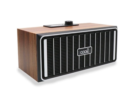 Altavoz de música Bluetooth Cool Retro 20W Frente de madera Negro Altavoces de música