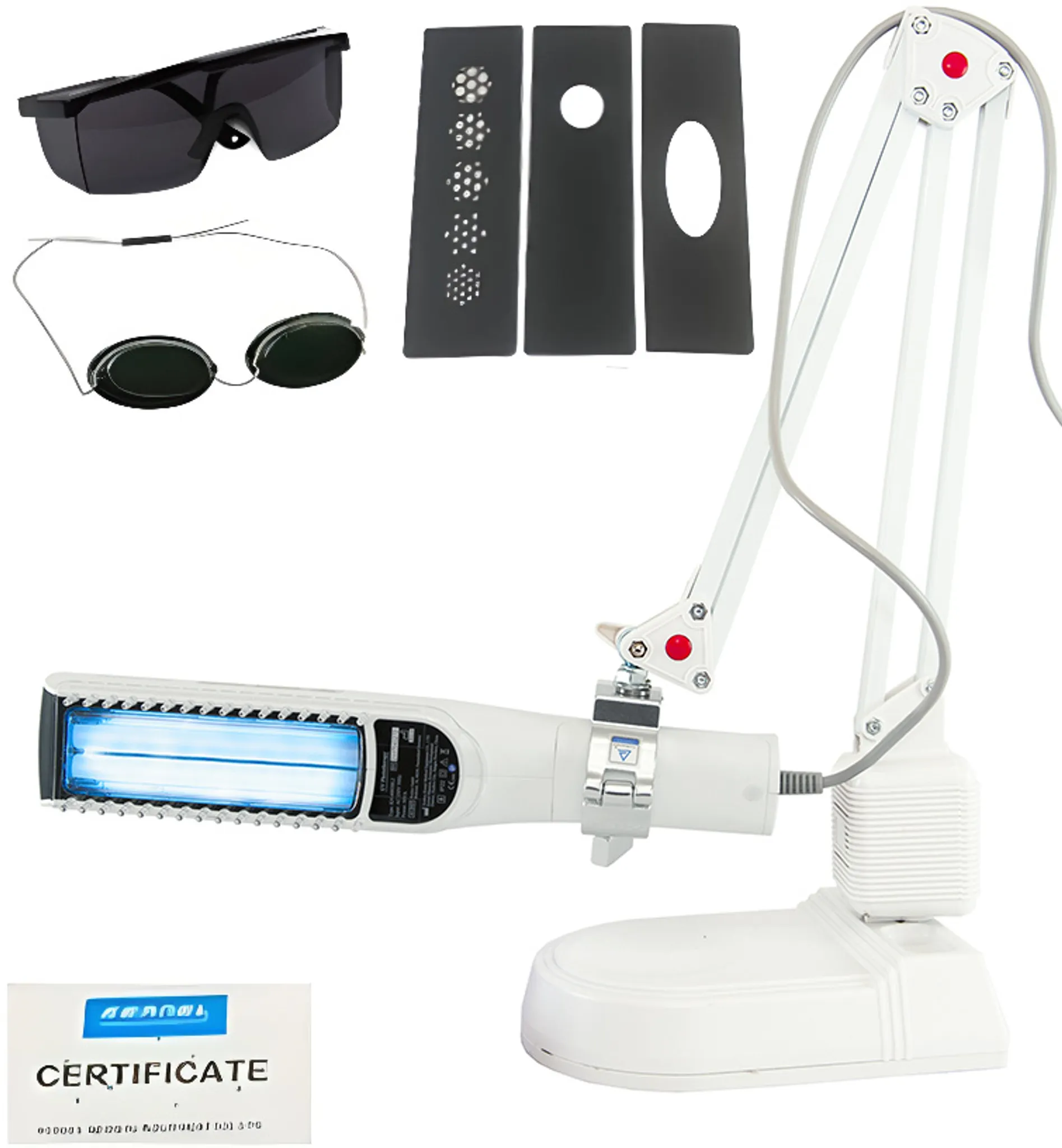 Lámpara de fototerapia de 9 W con soporte UVB de 311 nm para enfermedades de la piel, psoriasis, vitíligo y eczema.