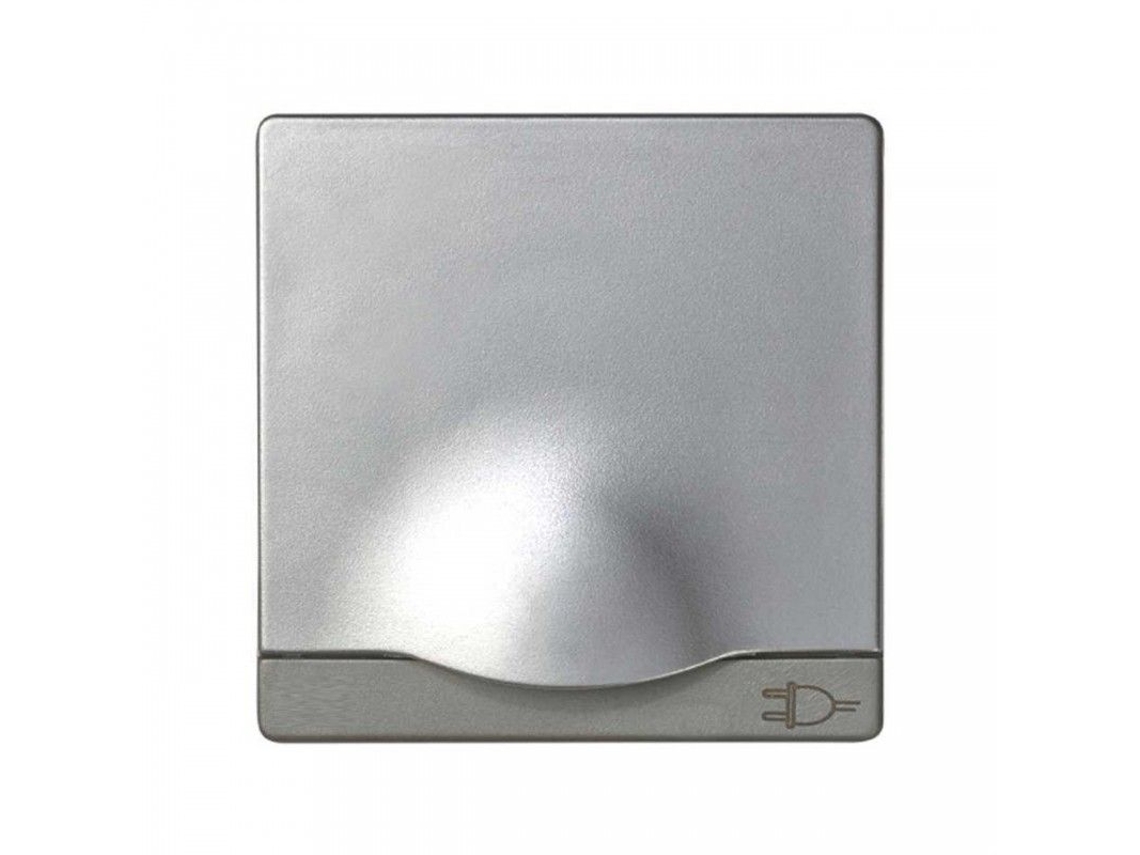 Tapa Articulada Enchufe 2 Polostoma Tierra Lateral Seguridad Simon 82 Aluminio Simon 82090-33