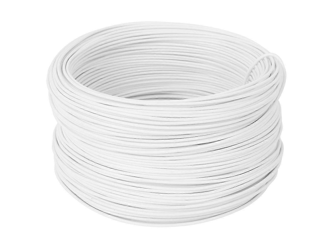 Cinta De Alambre Galvanizado 100m 0.55mm Blanca Para Jardinería Manual Juguetes Manualidades Electrónica Almacenaje Cable