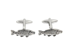 Truchas marrones gemelas en fino peltre inglés, empaque de regalo, peces gemelos, pesca