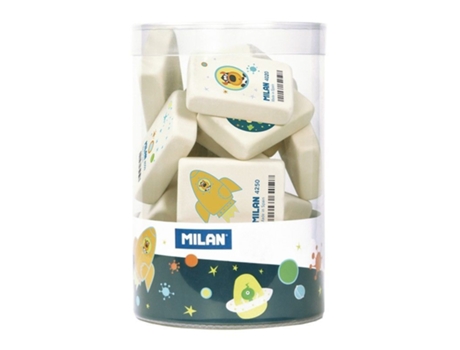 MILAN Bote de 20 Gomas de Dibujos 4520