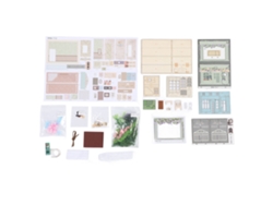 Kit de casita miniatura para armar con luces de cinta, se abre y se cierra, casita de jardín pequeña para decoración navideña, regalo de cumpleaños