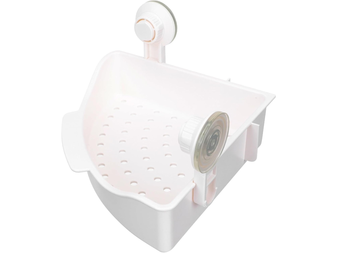 Estante Esquinero Almacenamiento Ventosa Perforación Resistente Corrosión Capacidad Accesorios Práctico Baño