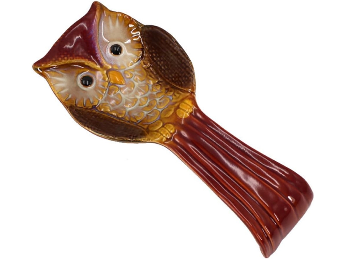 Reposacucharas De Cerámica Con Forma De Búho Decorativo, Soporte Para Cucharas De Mesa