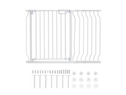 Barrera de seguridad ajustable para bebés y animales, fácil instalación, 749 x 1229 mm, color blanco Tekmaquinas