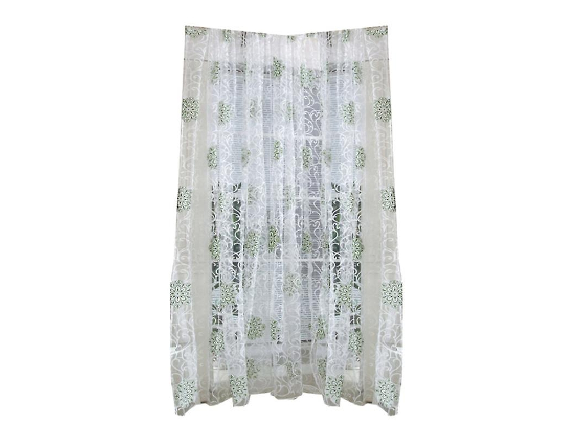1 cortina con estampado de flores. ALLINLESS