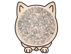 Rompecabezas De Madera Con Forma De Gato, 135 Piezas, Diseño Decorativo Para Amantes De Los Gatos.