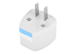Adaptador De Enchufe Universal De Viaje Para Convertir De Ue/reino Unido/australia A Ee. Uu. Y Canadá. Plástico Blanco Ligero Y Duradero.