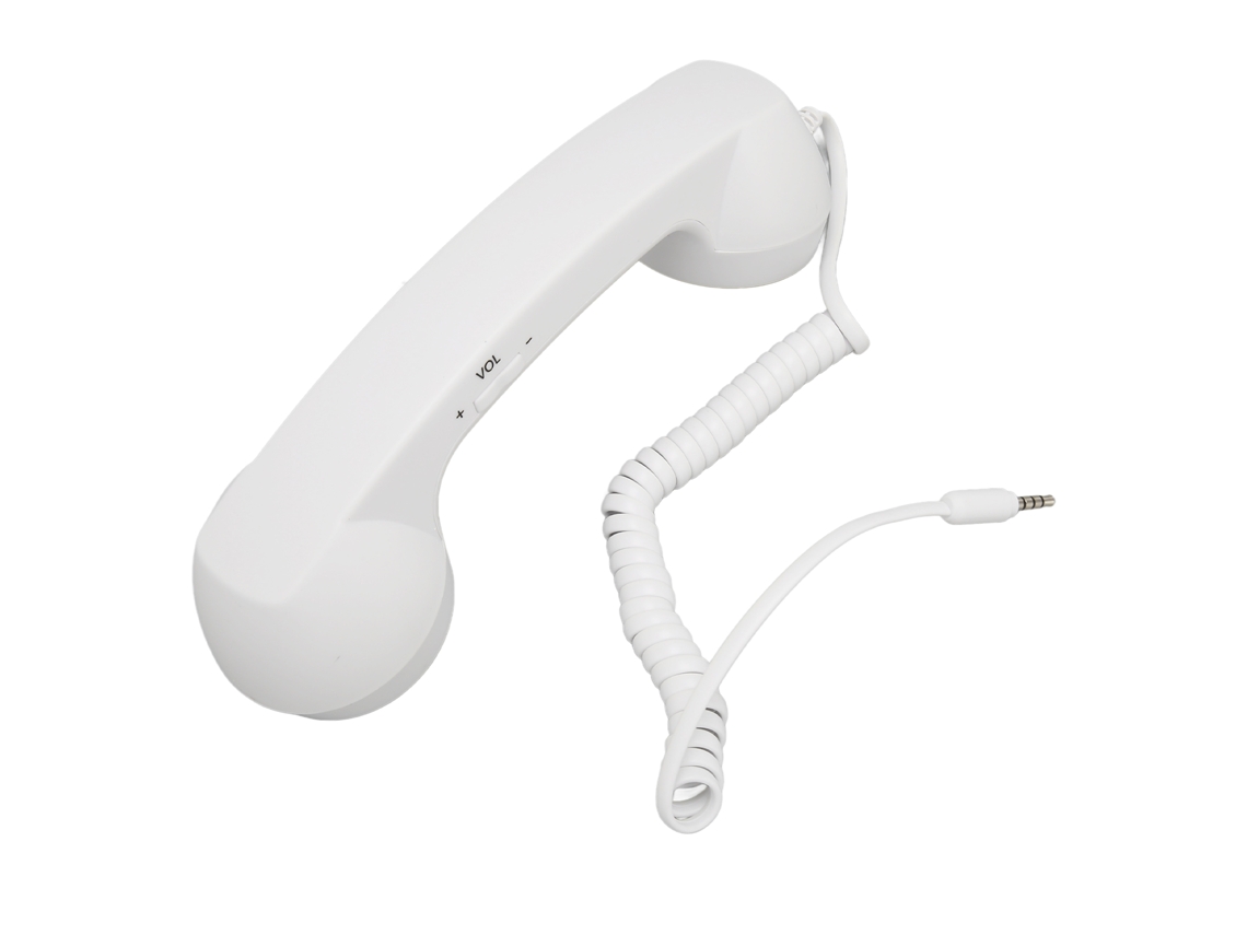 Auriculares Con Cable Antirradiación De Estilo Retro Con Conector De 3,5 Mm Para Smartphone Y Ordenador - Blanco