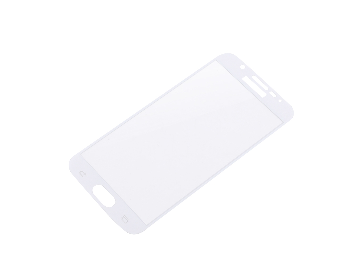 Protector De Pantalla De Vidrio Templado (pantalla De Seda 9h De Dureza) Para Samsung S6 Con Embalaje Blanco