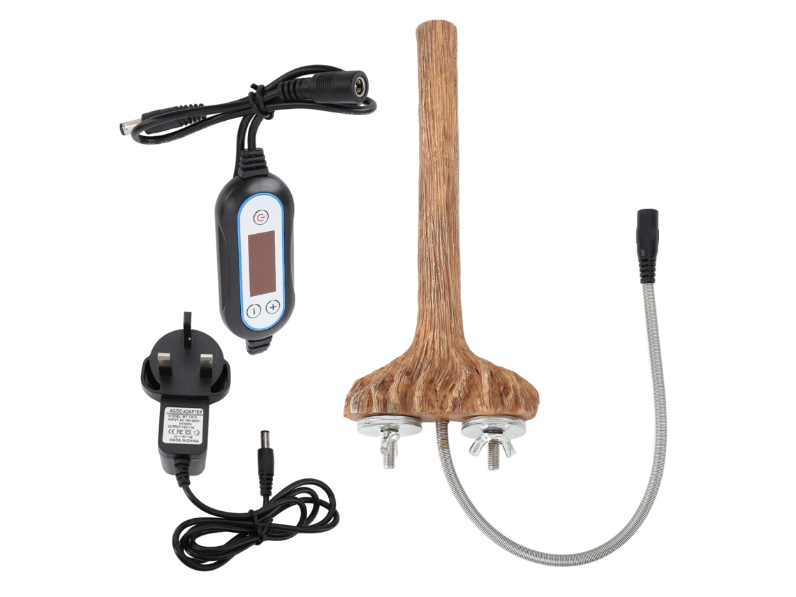 Percha Calefactora Para Loros Con Control Inteligente De Temperatura, Resina, Jaula De Invierno, 100-240 V, Enchufe Británico.