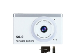 Cámara Digital M12 Cámara Ccd Portátil Ultra Hd Con Luz De Relleno Tarjeta De Memoria 32g Blanca Gertiz