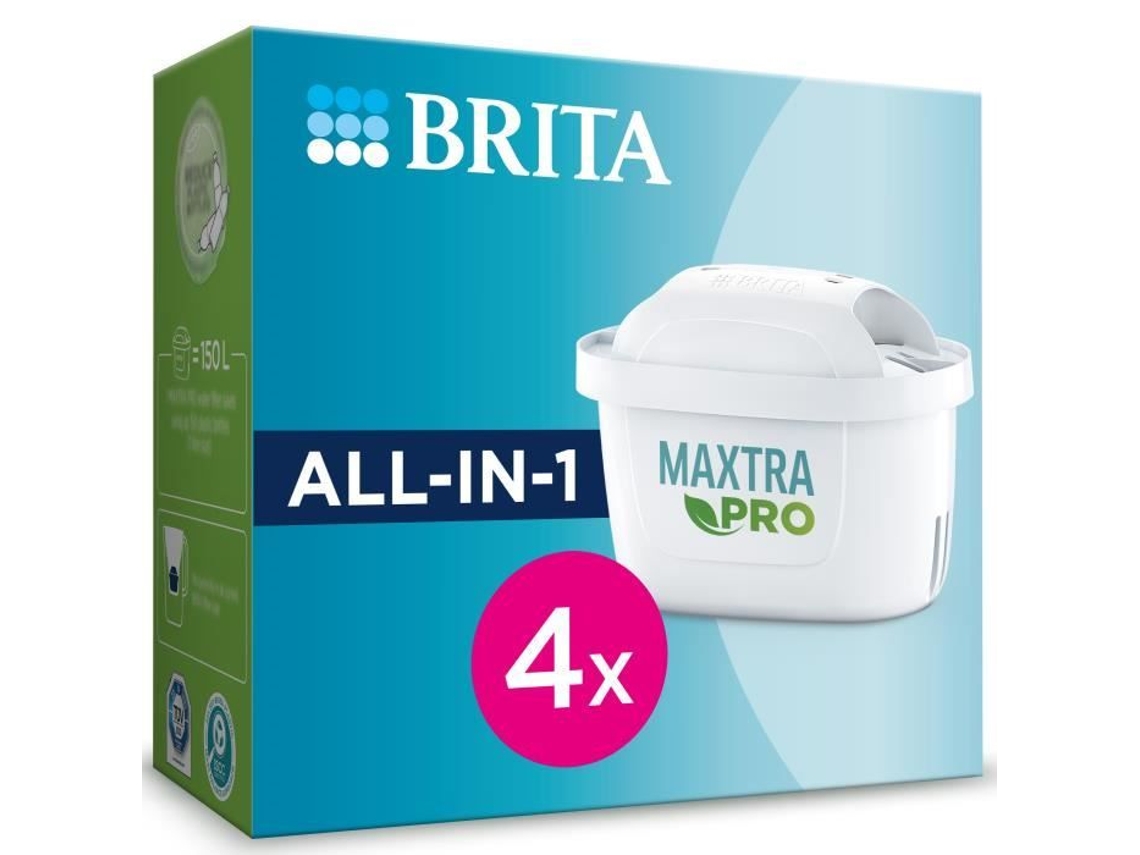 BRITA Pack de 4 Cartuchos de Filtro Maxtra Pro All-In-1 Nuevo Maxtra Plus