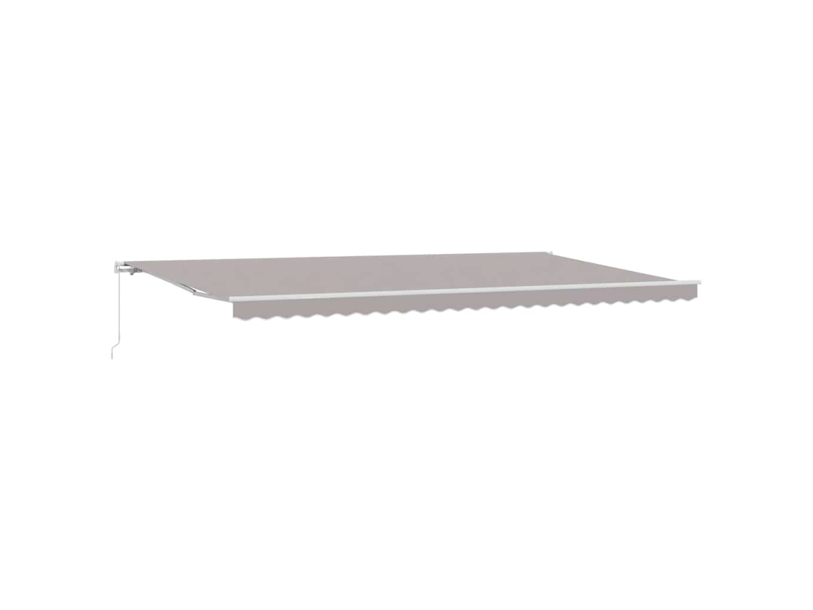Toldo retráctil gris claro de 600x300 cm, poliéster y aluminio, MAISON EXCLUSIVE