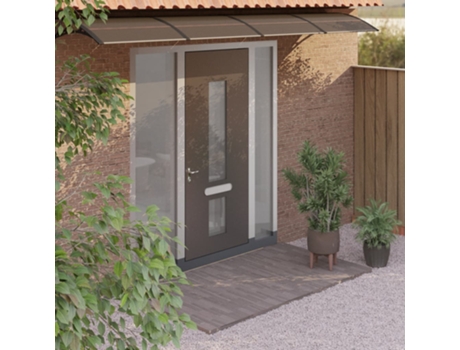 MAISON EXCLUSIVE Marquesina de puerta policarbonato negro 350x100 cm