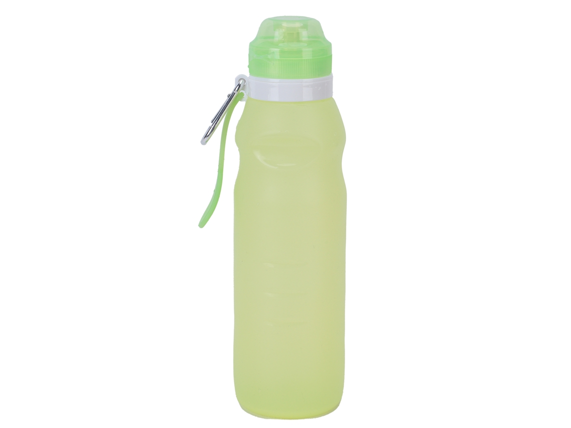 Botella De Agua Colapsable Silicona Plegable Portátil Resistente Para Gimnasio Camping Senderismo Deportes Verde
