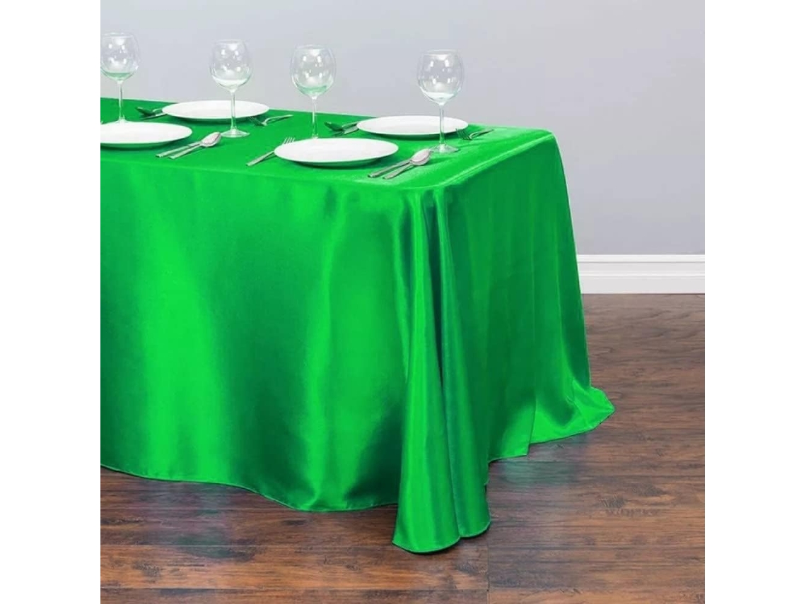 Toalha De Mesa De Cetim Sobreposta Para Festa