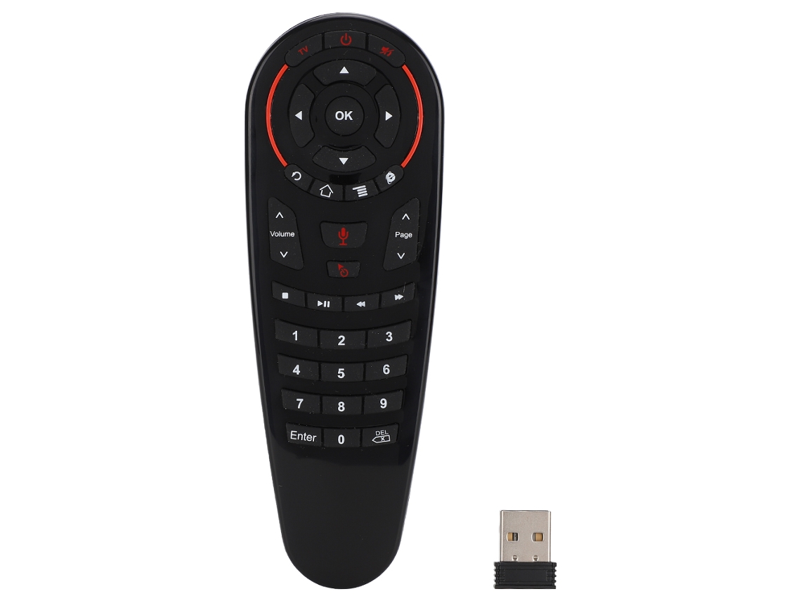 Controle Remoto Inteligente Com Voz E Mouse Aéreo Sem Fio 2.4g Giroscópio 6 Eixos Para Tv