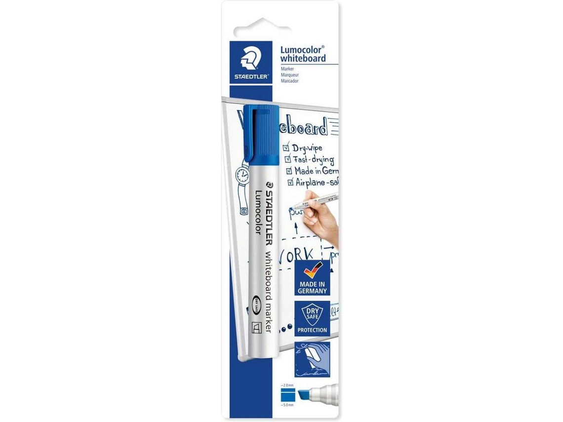 Marcador para Pizarra STAEDTLER Lumocolor (Azul - Puenta de 2.0 - 5.0 mm)