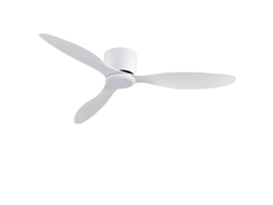 Ventilador de techo, control remoto, motor de CC silencioso, blanco, 52 pulgadas, sin bombilla OEM