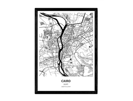 Poster NACNIC Mapa de Cairo Egipto (A3)